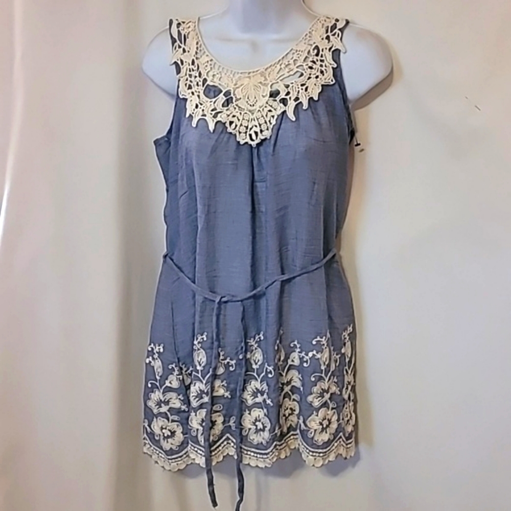 Sacred Threads Womens Summer Dress.  Lace, Embroidery - Sz Sm/Med.